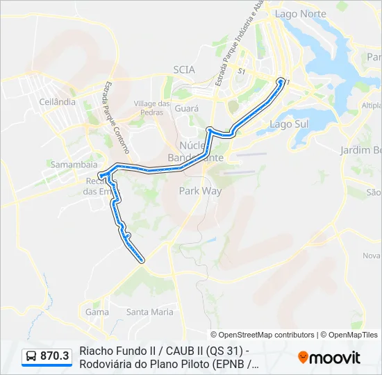 870.3 Bus Line Map