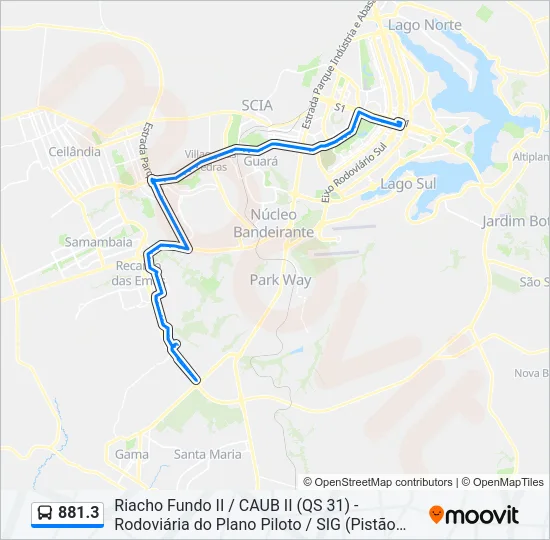 881.3 Bus Line Map