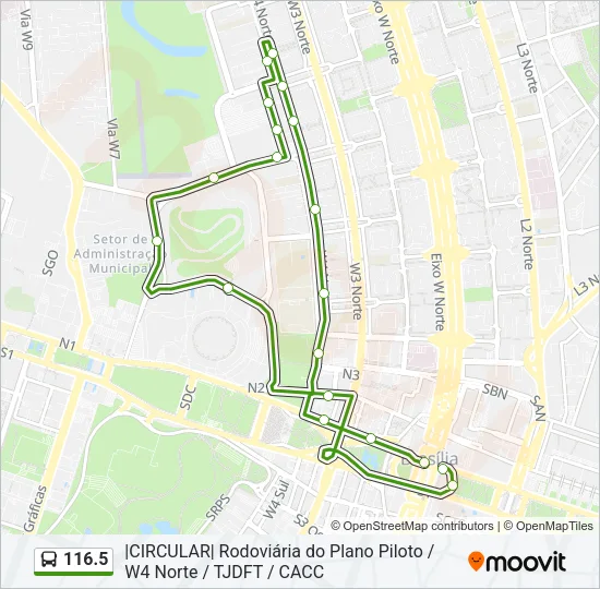 116.5 Bus Line Map