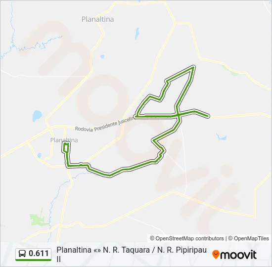 0.611 Bus Line Map