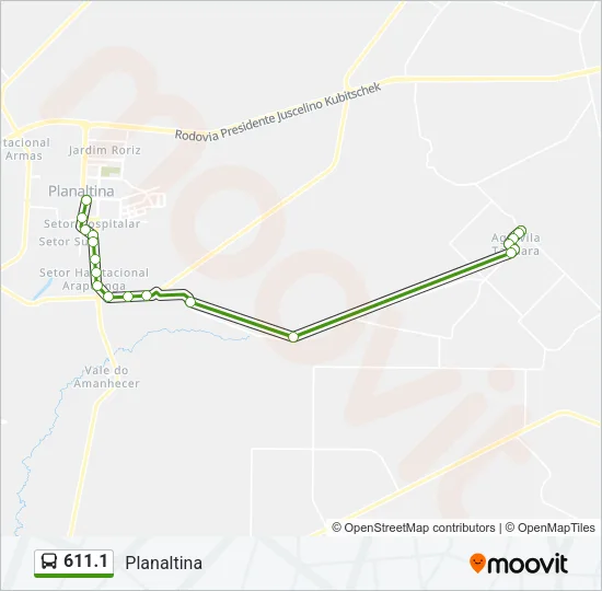 611.1 Bus Line Map