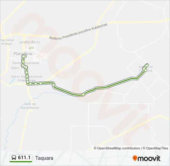611.1 Bus Line Map