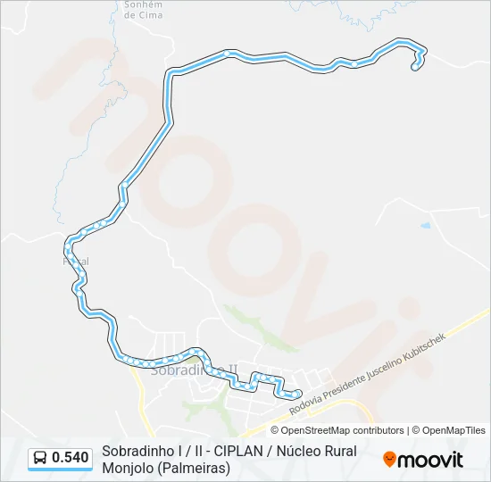 0.540 Bus Line Map