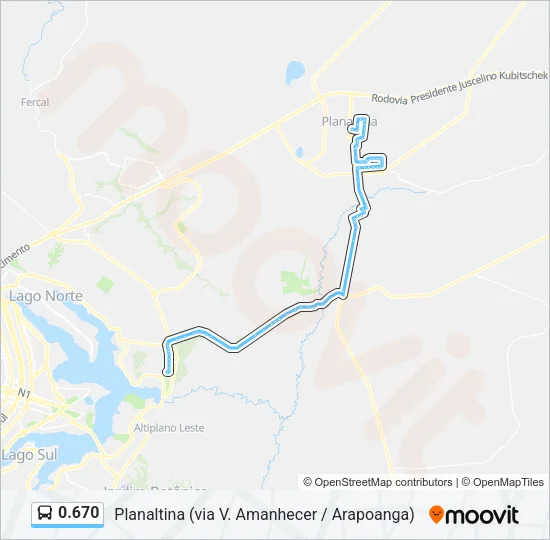 0.670 Bus Line Map
