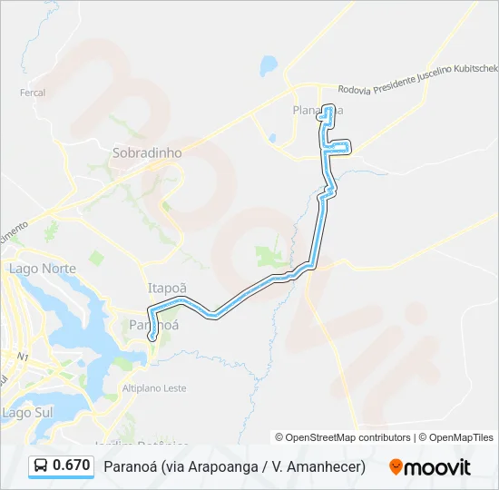 0.670 Bus Line Map