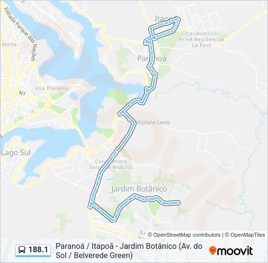 188.1 Bus Line Map