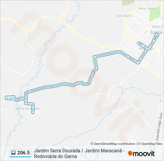 206.5 Bus Line Map