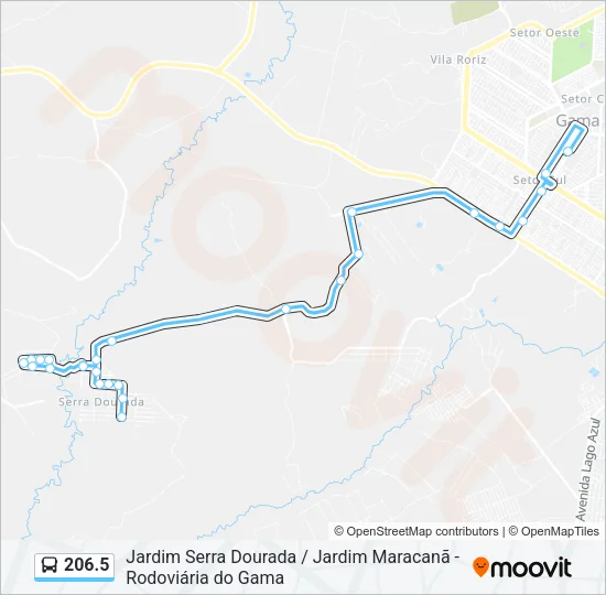 206.5 Bus Line Map