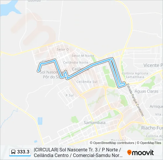 333.3 Bus Line Map