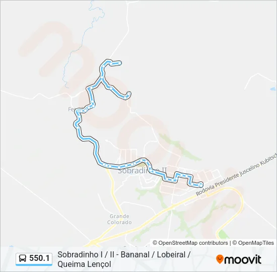 550.1 Bus Line Map