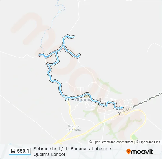 550.1 Bus Line Map