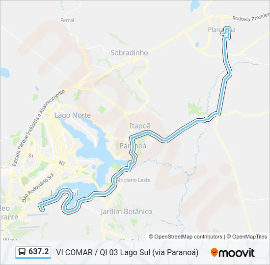 637.2 Bus Line Map