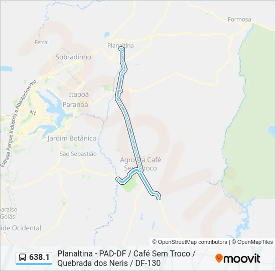 638.1 Bus Line Map