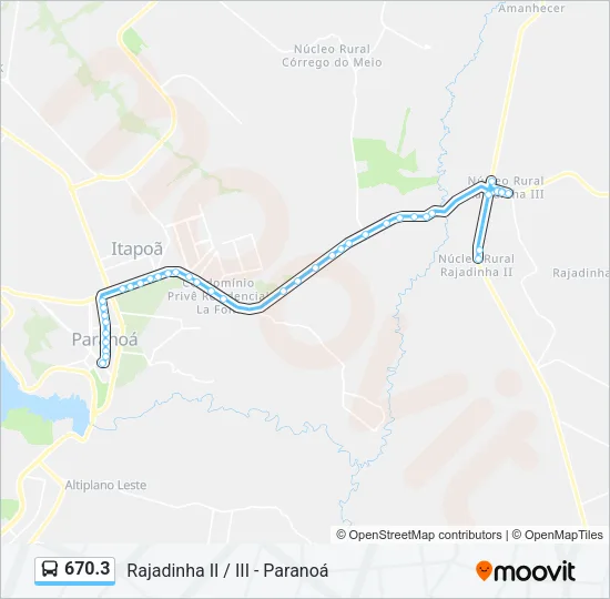 670.3 Bus Line Map