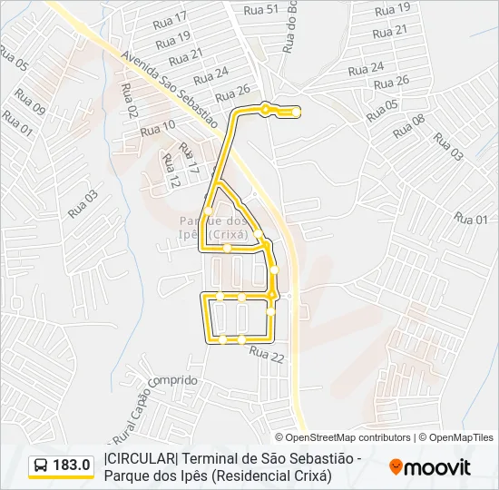 183.0 Bus Line Map