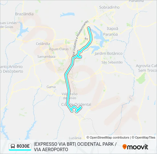 8030E Bus Line Map