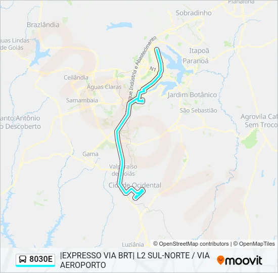 8030E Bus Line Map