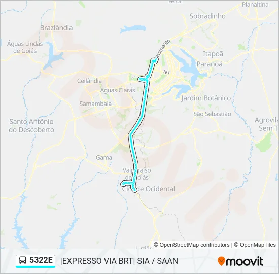 5322E Bus Line Map