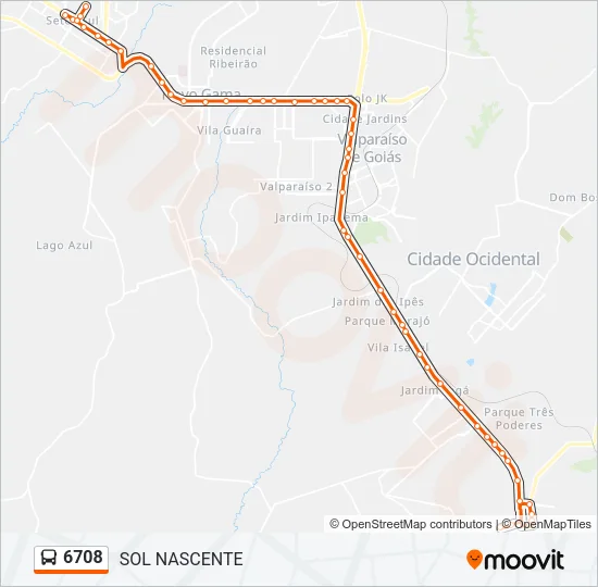 6708 Bus Line Map