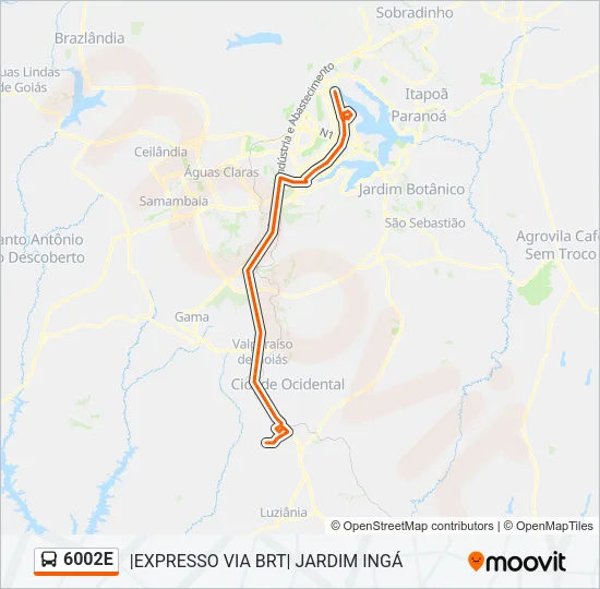 6002E Bus Line Map