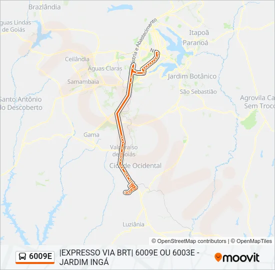 6009E Bus Line Map