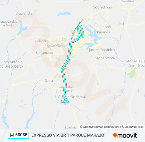 5303E Bus Line Map
