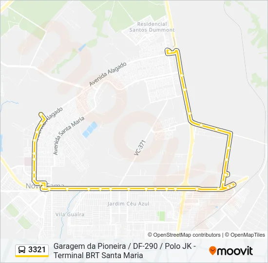 3321 Bus Line Map