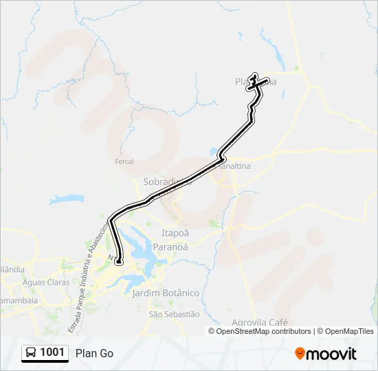 1001 Bus Line Map