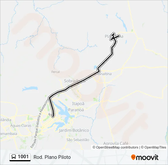 1001 Bus Line Map