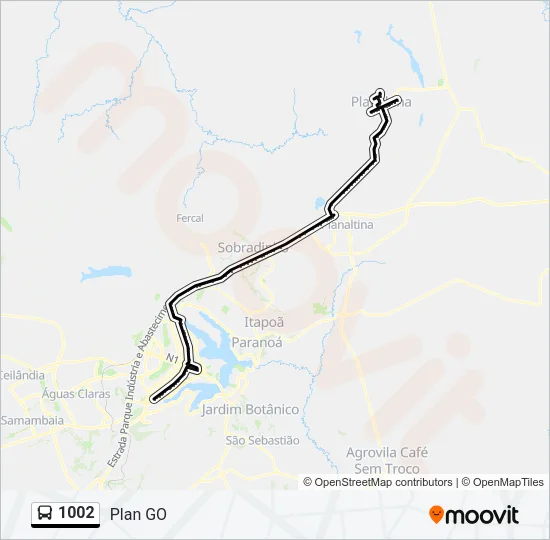 1002 Bus Line Map