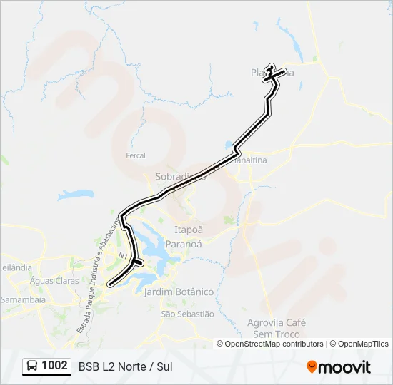 1002 Bus Line Map
