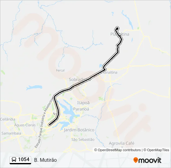 1054 Bus Line Map