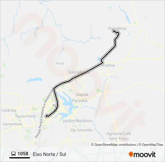 1058 Bus Line Map