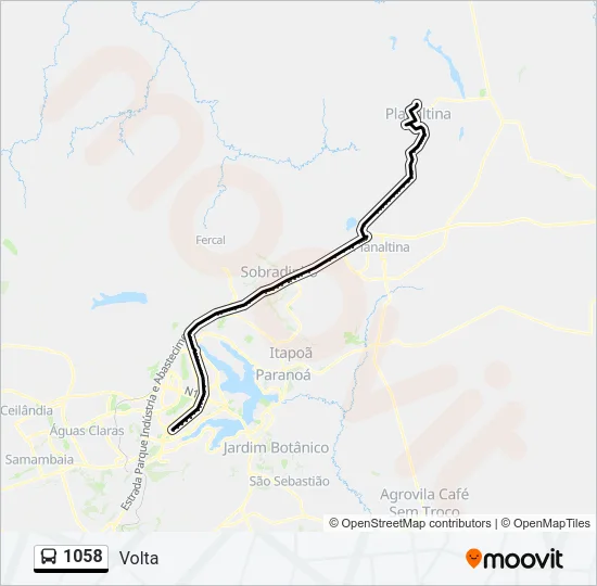 1058 Bus Line Map