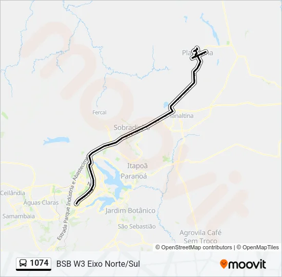 1074 Bus Line Map