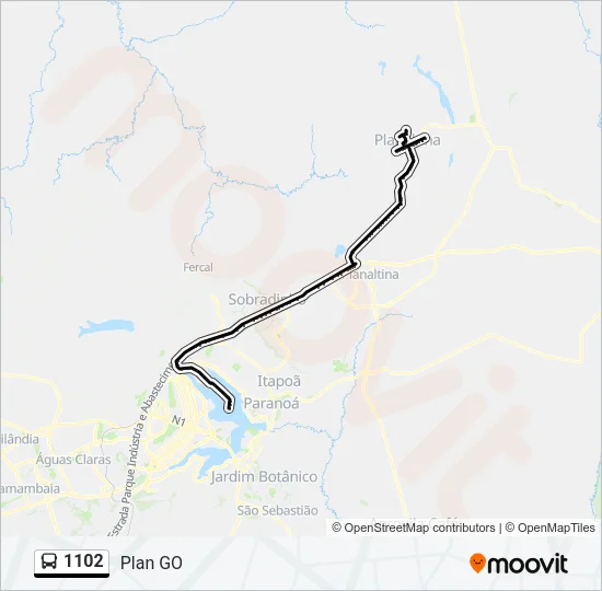 1102 Bus Line Map