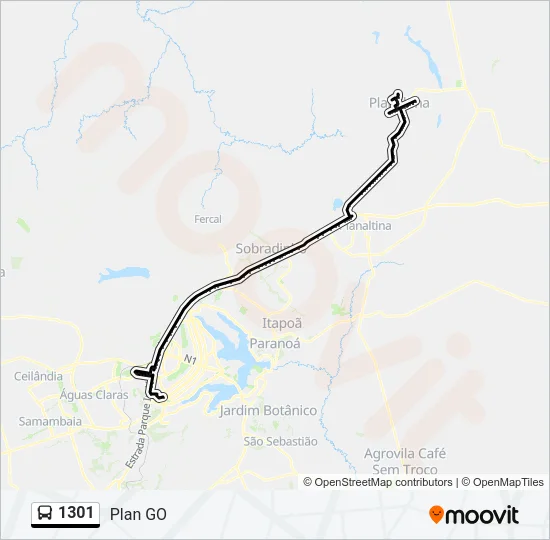 1301 Bus Line Map