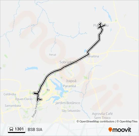 1301 Bus Line Map