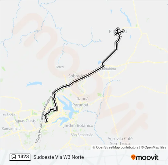 1323 Bus Line Map