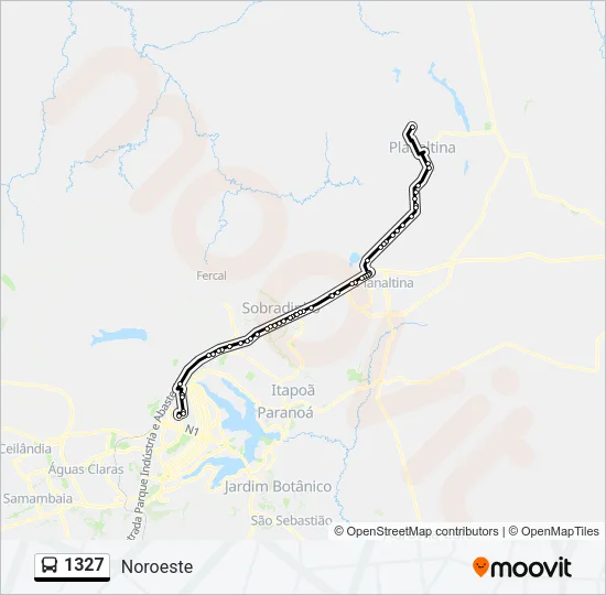 1327 Bus Line Map