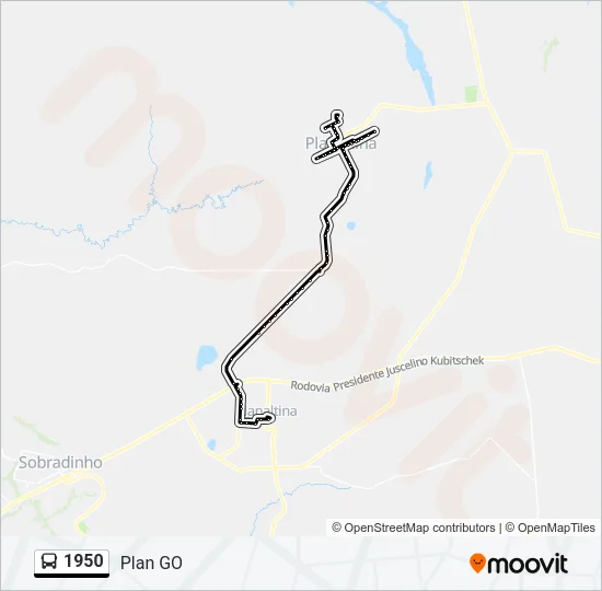 1950 Bus Line Map