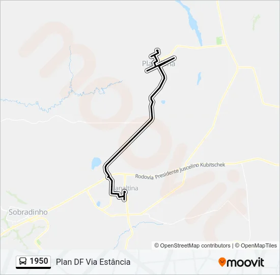 1950 Bus Line Map