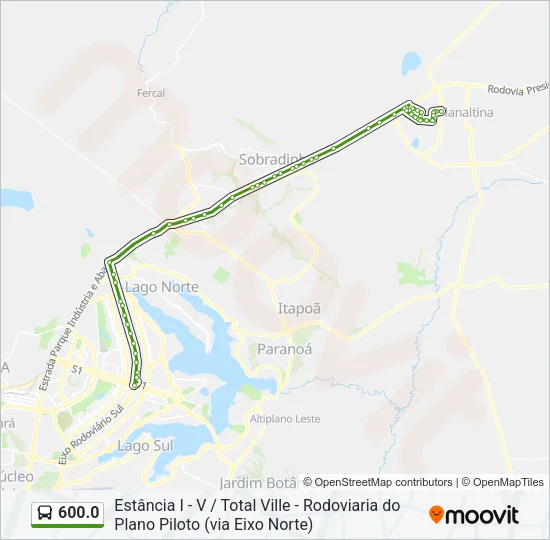 600.0 Bus Line Map