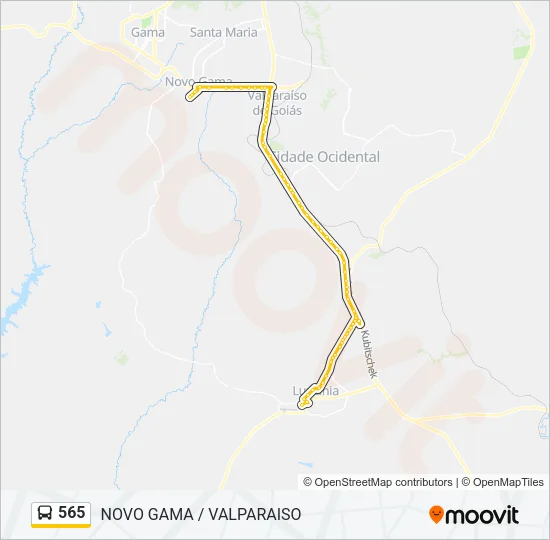 565 Bus Line Map