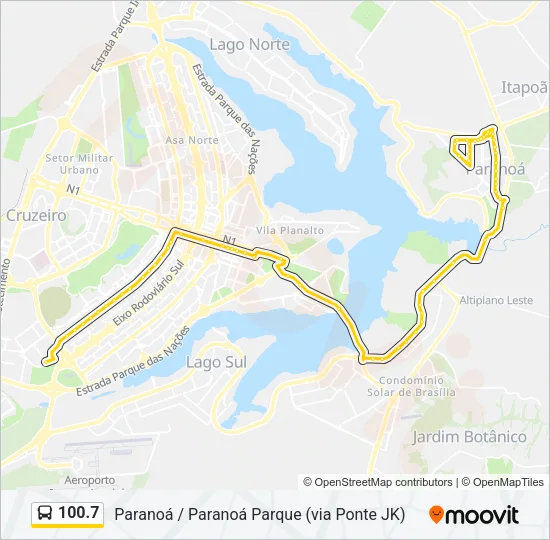 100.7 Bus Line Map