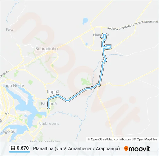 0.670 Bus Line Map