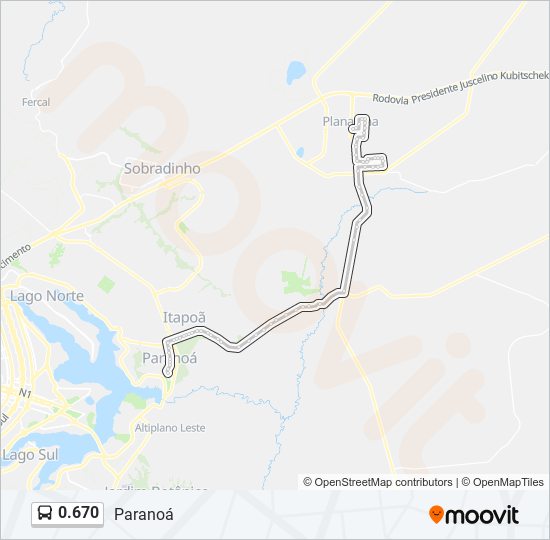 0.670 bus Line Map