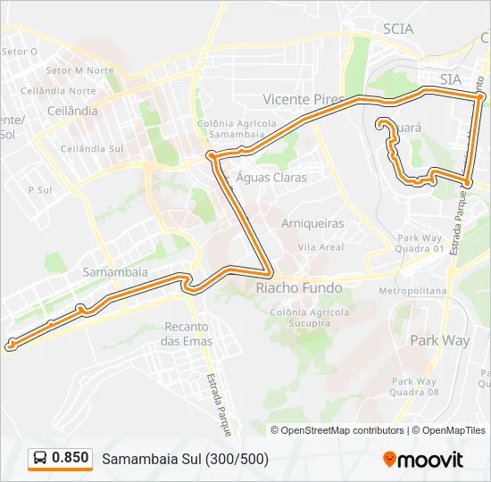 0.850 Bus Line Map