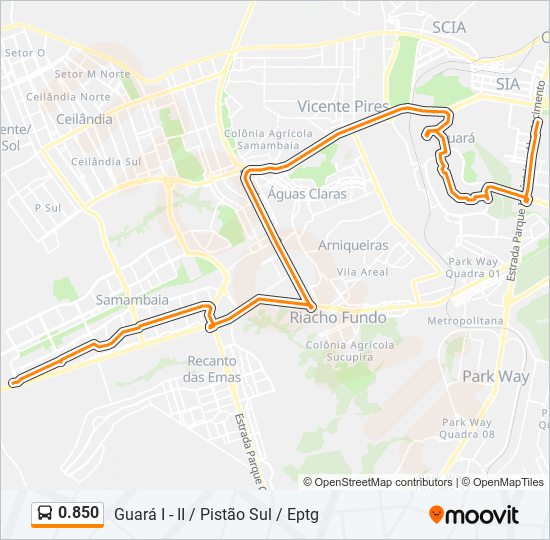 0.850 bus Line Map