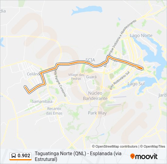 Mapa de 0.902 de autobús